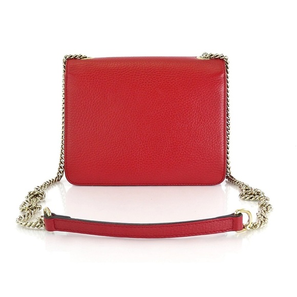 Gucci Red Crossbody Bag with Gold Chain - Picture 3 of 16